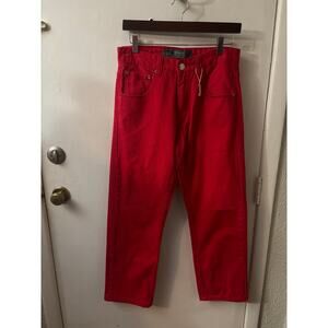 PJ Mark Vintage Straight Leg Jeans Red 30 NEW Classic Dopamine Streetwear Preppy